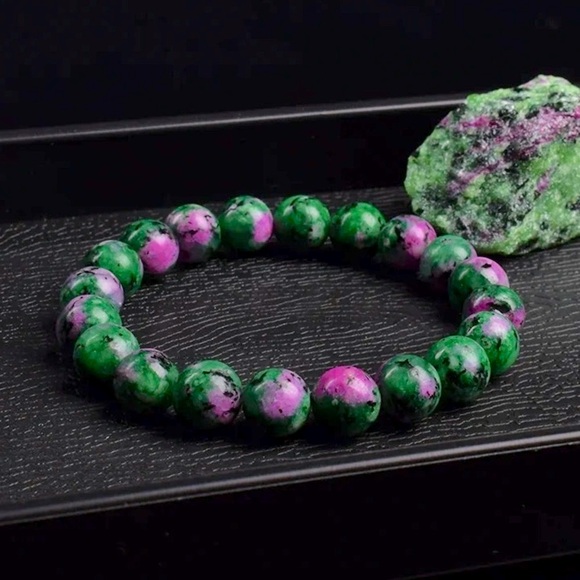 Hand Crafted Jewelry - 🆕New Ruby Zoisite 8mm Healing Gemstone Bracelet